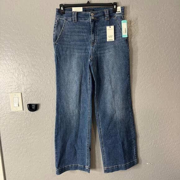 Judy Blue Denim - Judy Blue Baylor High Rise Button Detail Wide Leg Jean, Indigo, 13/31